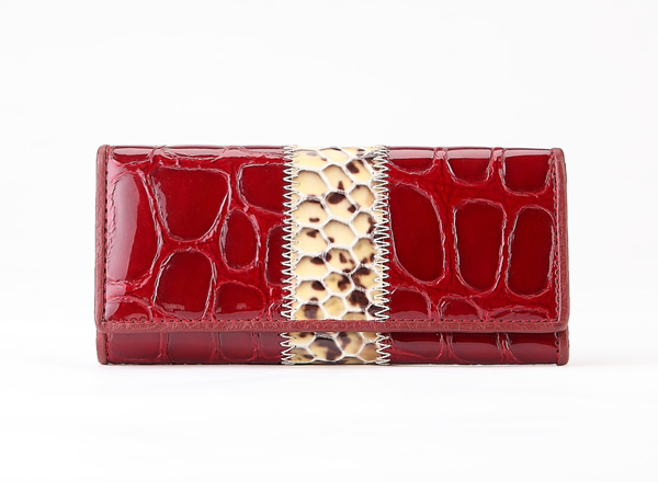 HASSION new women key holder Shining leather key holders Red keyholders for women