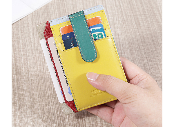 novelty card case cow leather slim card holder